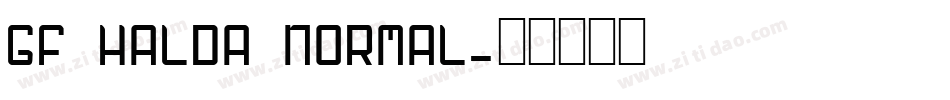 GF HALDA NORMAL字体转换